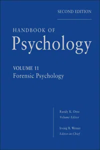 Handbook of Psychology, Forensic Psychology_cover