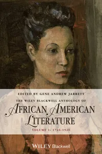 The Wiley Blackwell Anthology of African American Literature, Volume 1_cover