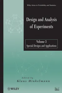 Design and Analysis of Experiments, Volume 3_cover