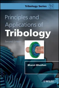 Principles and Applications of Tribology_cover