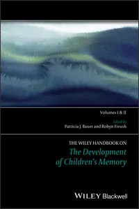 The Wiley Handbook on the Development of Children's Memory_cover