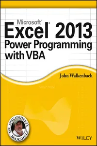 Excel 2013 Power Programming with VBA_cover