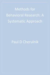 Methods for Behavioral Research_cover