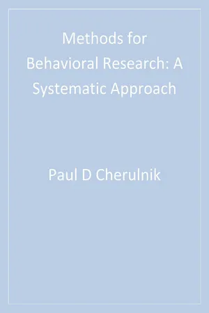 Methods for Behavioral Research