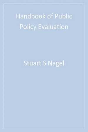 Handbook of Public Policy Evaluation