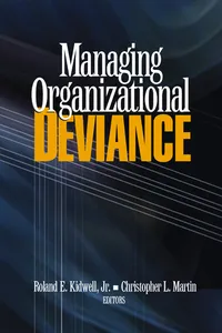 Managing Organizational Deviance_cover