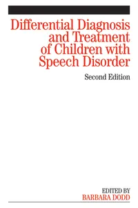Differential Diagnosis and Treatment of Children with Speech Disorder_cover