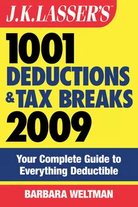 J.K. Lasser's 1001 Deductions and Tax Breaks 2009_cover