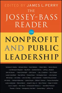 The Jossey-Bass Reader on Nonprofit and Public Leadership_cover
