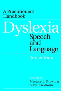 Dyslexia, Speech and Language_cover