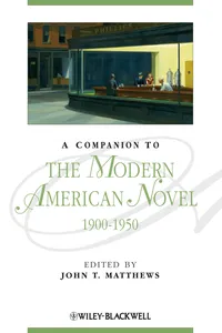 A Companion to the Modern American Novel, 1900 - 1950_cover