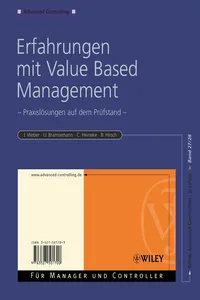 Erfahrungen mit Value Based Management_cover