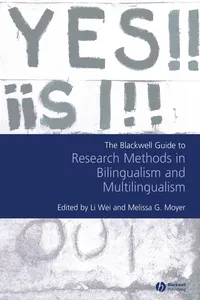 The Blackwell Guide to Research Methods in Bilingualism and Multilingualism_cover