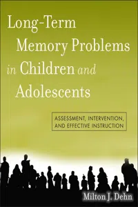 Long-Term Memory Problems in Children and Adolescents_cover