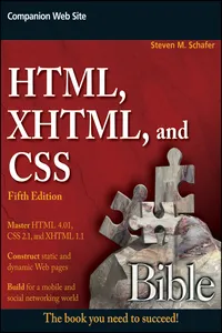 HTML, XHTML, and CSS Bible_cover