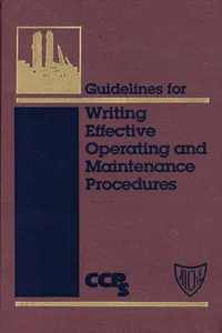 Guidelines for Writing Effective Operating and Maintenance Procedures_cover