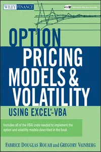 Option Pricing Models and Volatility Using Excel-VBA_cover