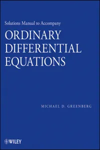 Solutions Manual to accompany Ordinary Differential Equations_cover
