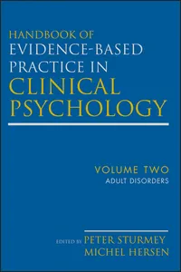 Handbook of Evidence-Based Practice in Clinical Psychology, Adult Disorders_cover
