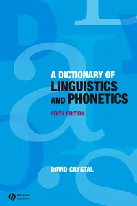 A Dictionary of Linguistics and Phonetics_cover