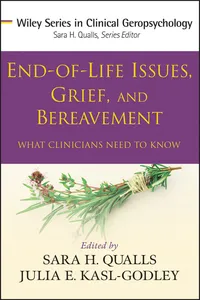 End-of-Life Issues, Grief, and Bereavement_cover