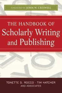 The Handbook of Scholarly Writing and Publishing_cover