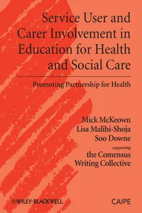 Service User and Carer Involvement in Education for Health and Social Care_cover