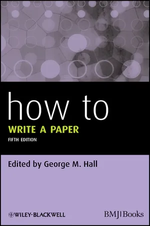 How To Write a Paper
