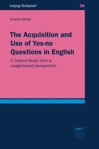 The Acquisition and Use of Yes-no Questions in English_cover