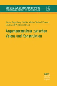 Argumentstruktur zwischen Valenz und Konstruktion_cover