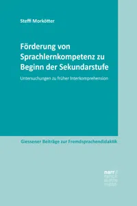 Förderung von Sprachlernkompetenz zu Beginn der Sekundarstufe_cover