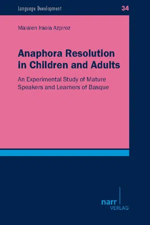 Anaphora Resolution in Children and  Adults