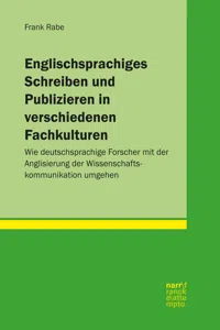 Englischsprachiges Schreiben und Publizieren in verschiedenen Fachkulturen_cover