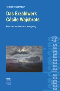 Das Erzählwerk Cécile Wajsbrots_cover