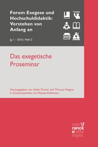 Das exegetische Proseminar_cover