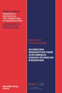 Das Verwaltungswissenschaftliche Studium an der Kommunalen Hochschule für Verwaltung in Niedersachsen_cover