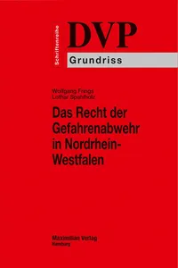 Das Recht der Gefahrenabwehr in Nordrhein-Westfalen_cover