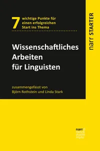 Wissenschaftliches Arbeiten für Linguisten_cover