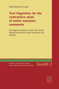 Text linguistics for the contrastive study of online customer comments_cover