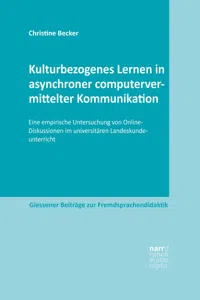 Kulturbezogenes Lernen in asynchroner computervermittelter Kommunikation_cover