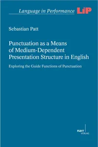 Punctuation as a Means of Medium-Dependent Presentation Structure in English_cover