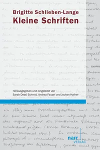 Kleine Schriften_cover