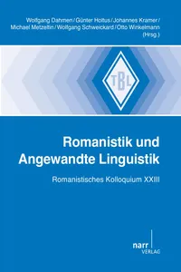 Romanistik und Angewandte Linguistik_cover