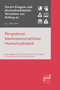 Perspektiven bibelwissenschaftlicher Hochschuldidaktik_cover