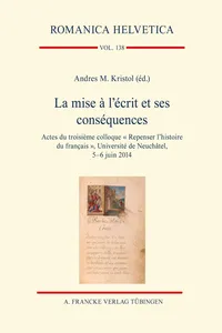 La mise à l'écrit et ses conséquences_cover