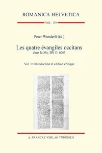 Les quatre évangiles occitans dans le Ms. BN fr. 6261_cover