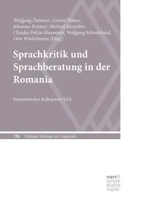 Sprachkritik und Sprachberatung in der Romania_cover