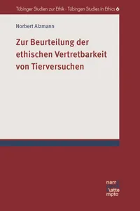 Zur Beurteilung der ethischen Vertretbarkeit von Tierversuchen_cover