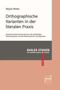 Orthographische Varianten in der literalen Praxis_cover