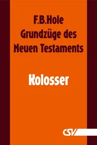 Grundzüge des Neuen Testaments - Kolosser_cover